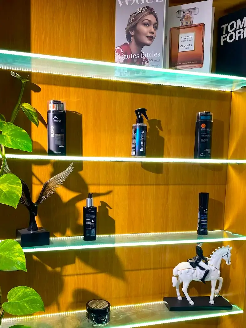 premium grooming products display at Kings Afro Barbershop in JVC Dubai